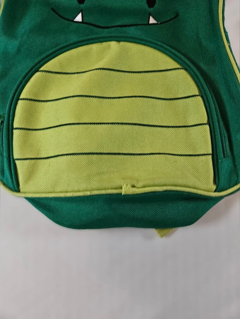 Old Navy Boys Green Dragon Zip Up Backpack With Adjustable Straps One Size